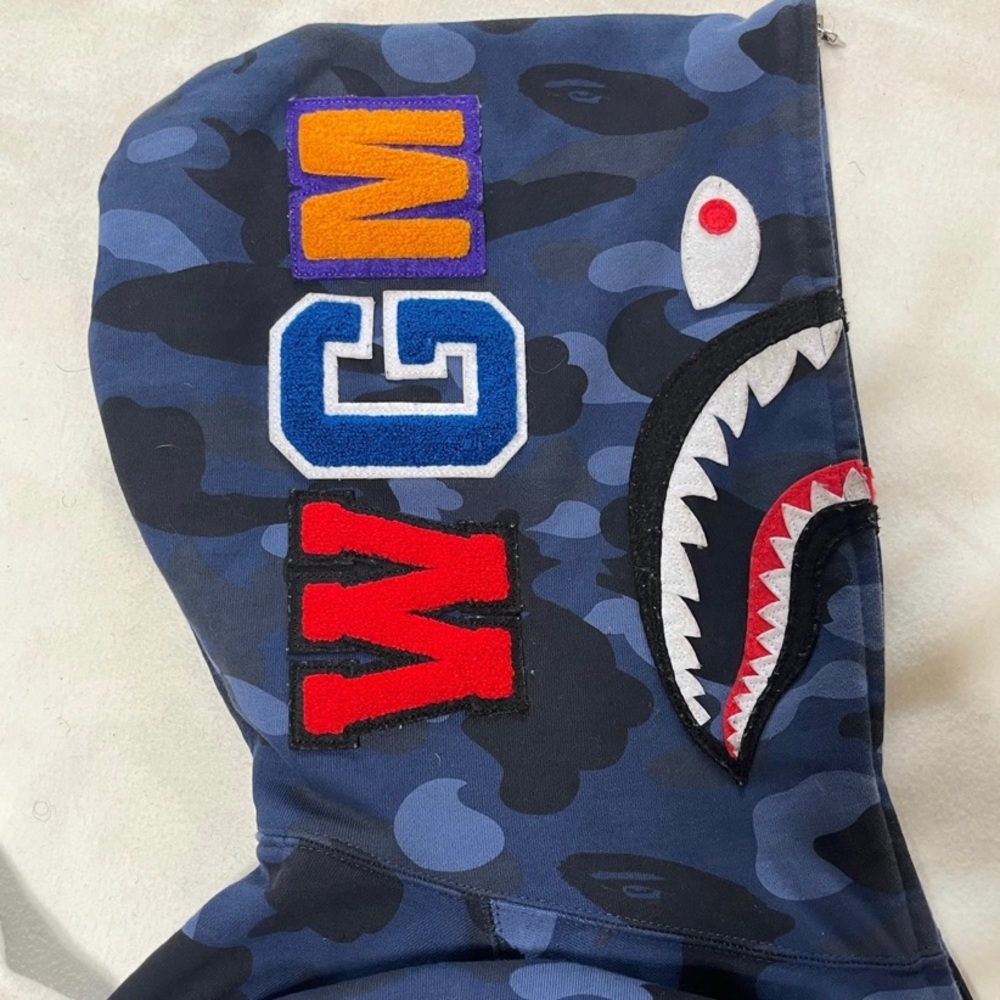 BLUE CAMO BAPE HOODIE